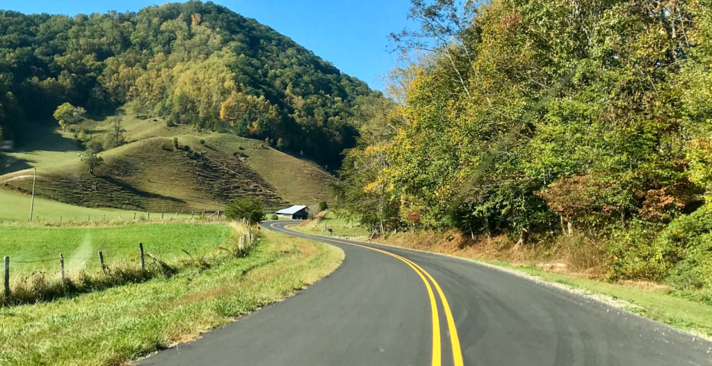 Two Lane Road on a Scenic Drive